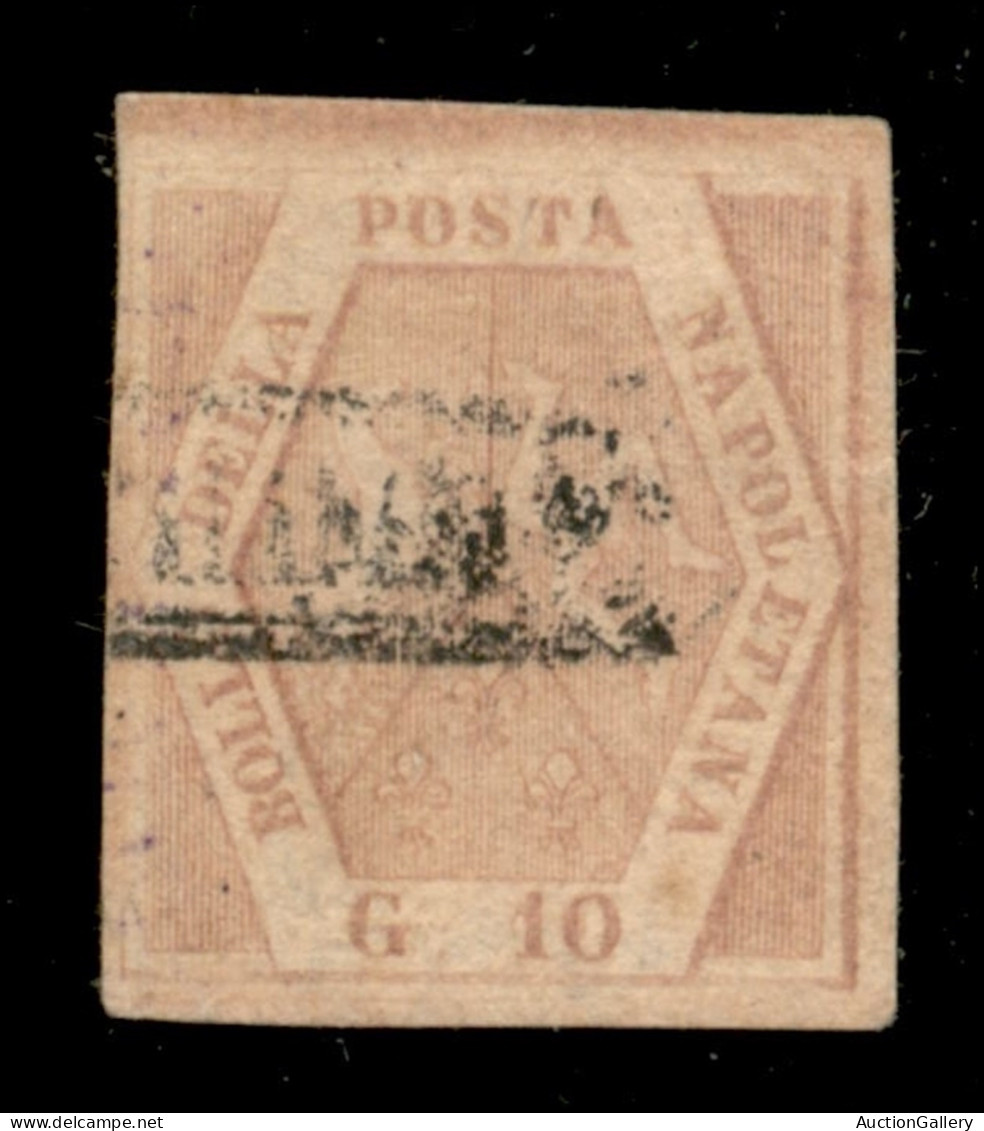 Antichi Stati Italiani - Napoli - 1858 - 10 Grana Carminio Rosa (11) - II Tavola - Usato - Cert. R. Diena - Other & Unclassified