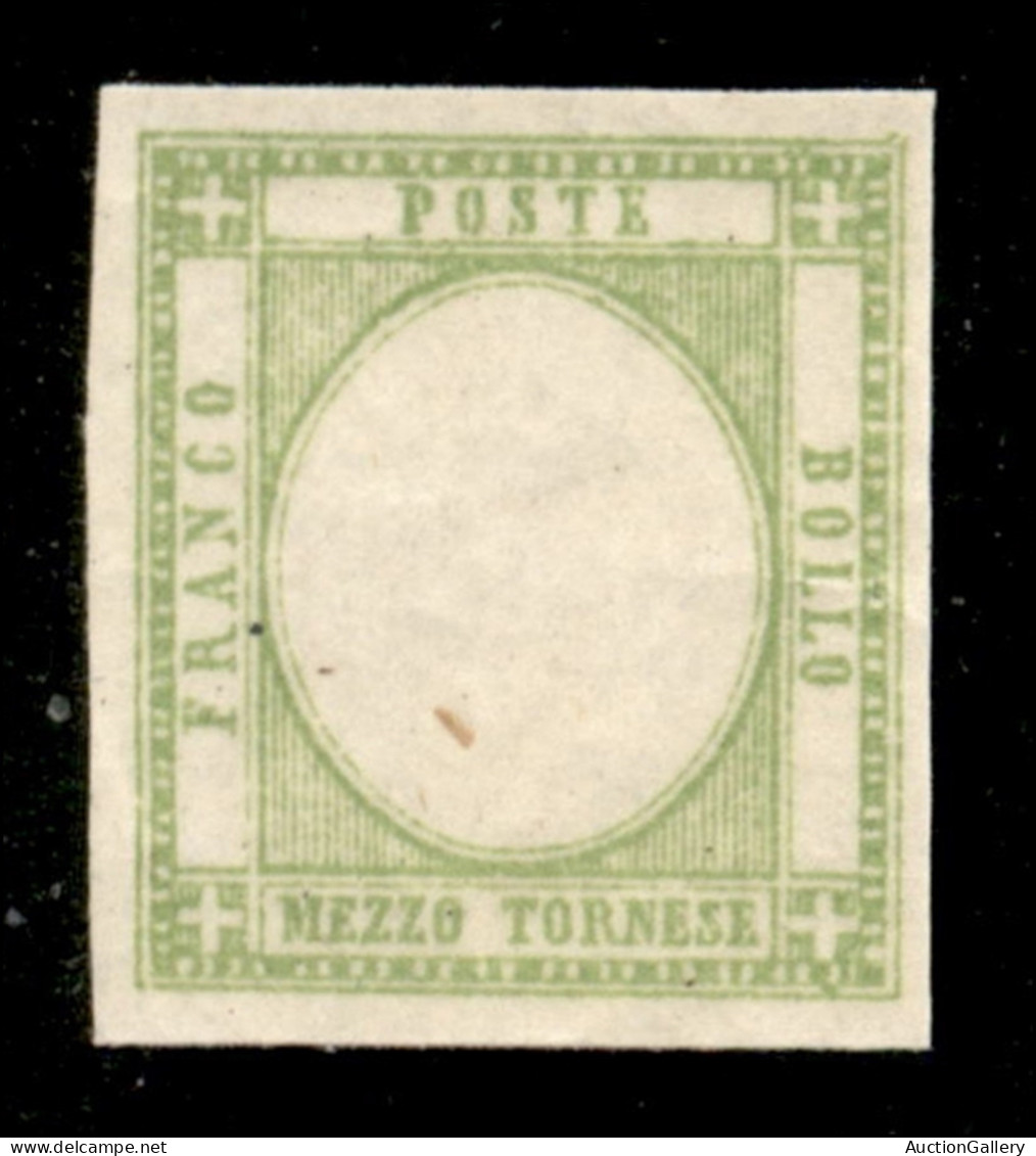 Antichi Stati Italiani - Province Napoletane - 1861 - Prove - Mezzo Tornese (17ala) Gommato Al Recto  Senza Effigie - Go - Otros & Sin Clasificación