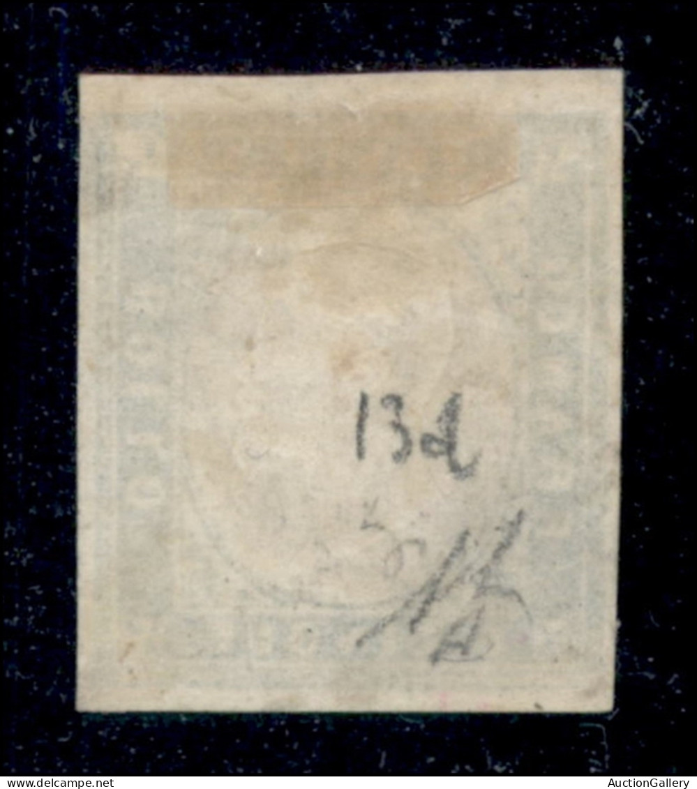 Antichi Stati Italiani - Sardegna - 1855 - 5 Cent (13d - Verde Smeraldo) Usato - Diena (800) - Other & Unclassified