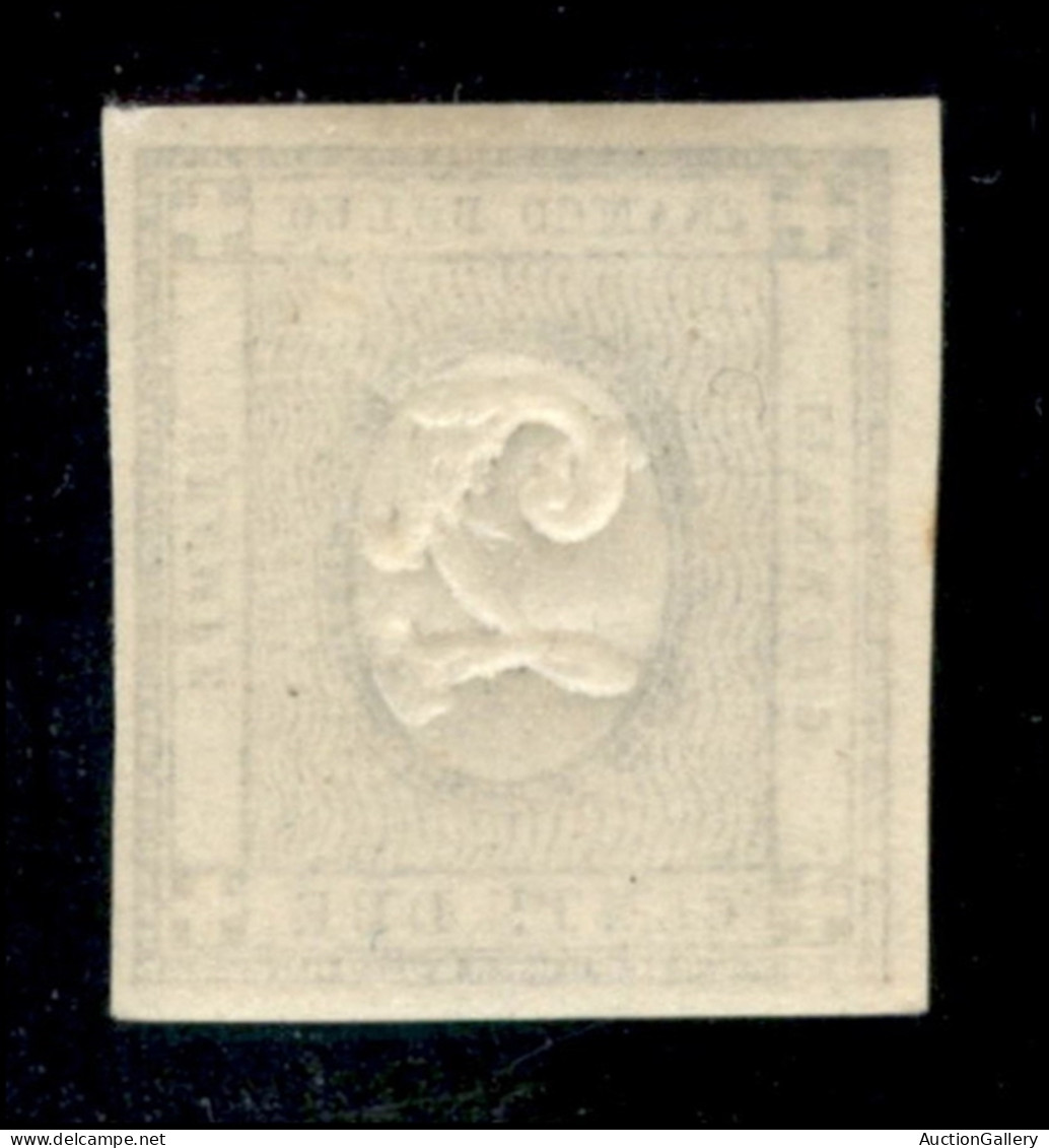 Antichi Stati Italiani - Sardegna - 1861 - 2 Cent Nero Intenso (20e) Con Leggera Doppia Impressione Dell'ovale - Gomma I - Sonstige & Ohne Zuordnung