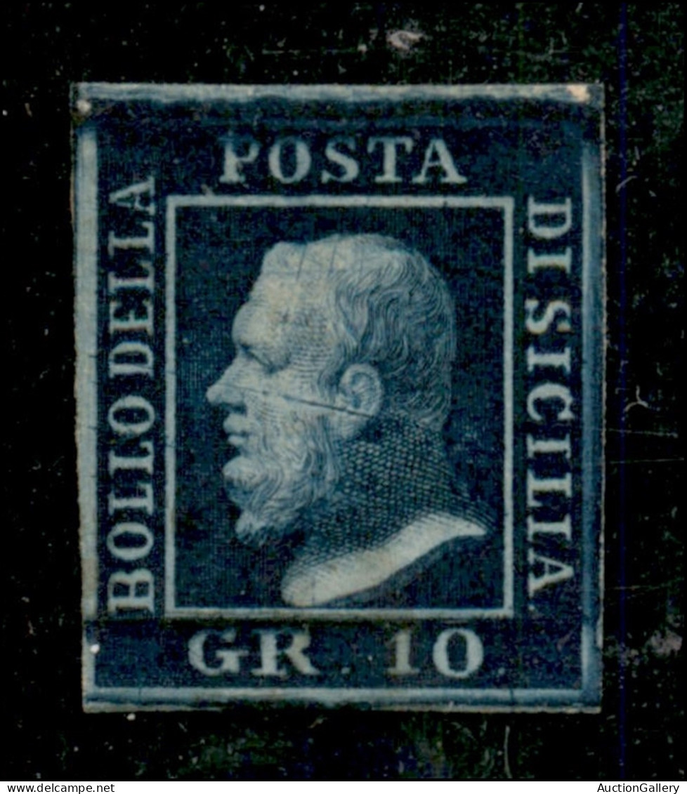 Antichi Stati Italiani - Sicilia - 1859 - 10 Grana (12 - Pos.94) - Gomma Originale - Diena + Cert. Colla (1.800) - Otros & Sin Clasificación