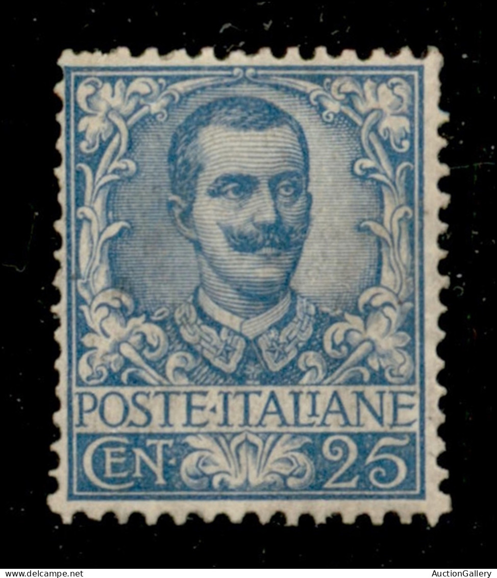 Regno - Vittorio Emanuele III - 1901 - 25 Cent Floreale (73) - Gomma Originale Con Invisibile Traccia Di Linguella - Ben - Sonstige & Ohne Zuordnung