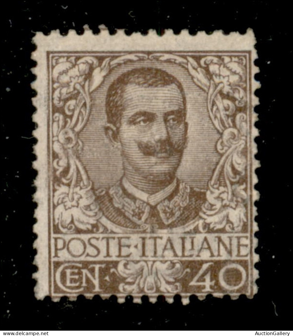 Regno - Vittorio Emanuele III - 1901 - 40 Cent Floreale (74) - Gomma Originale - Autres & Non Classés