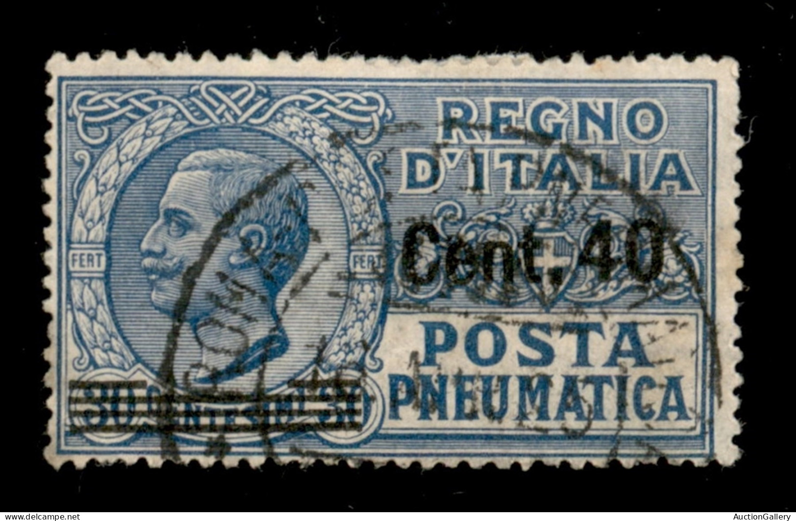 Regno - Vittorio Emanuele III - 1925 - 40 Cent Su 30 (7) Usato - Cert. Cilio - Otros & Sin Clasificación