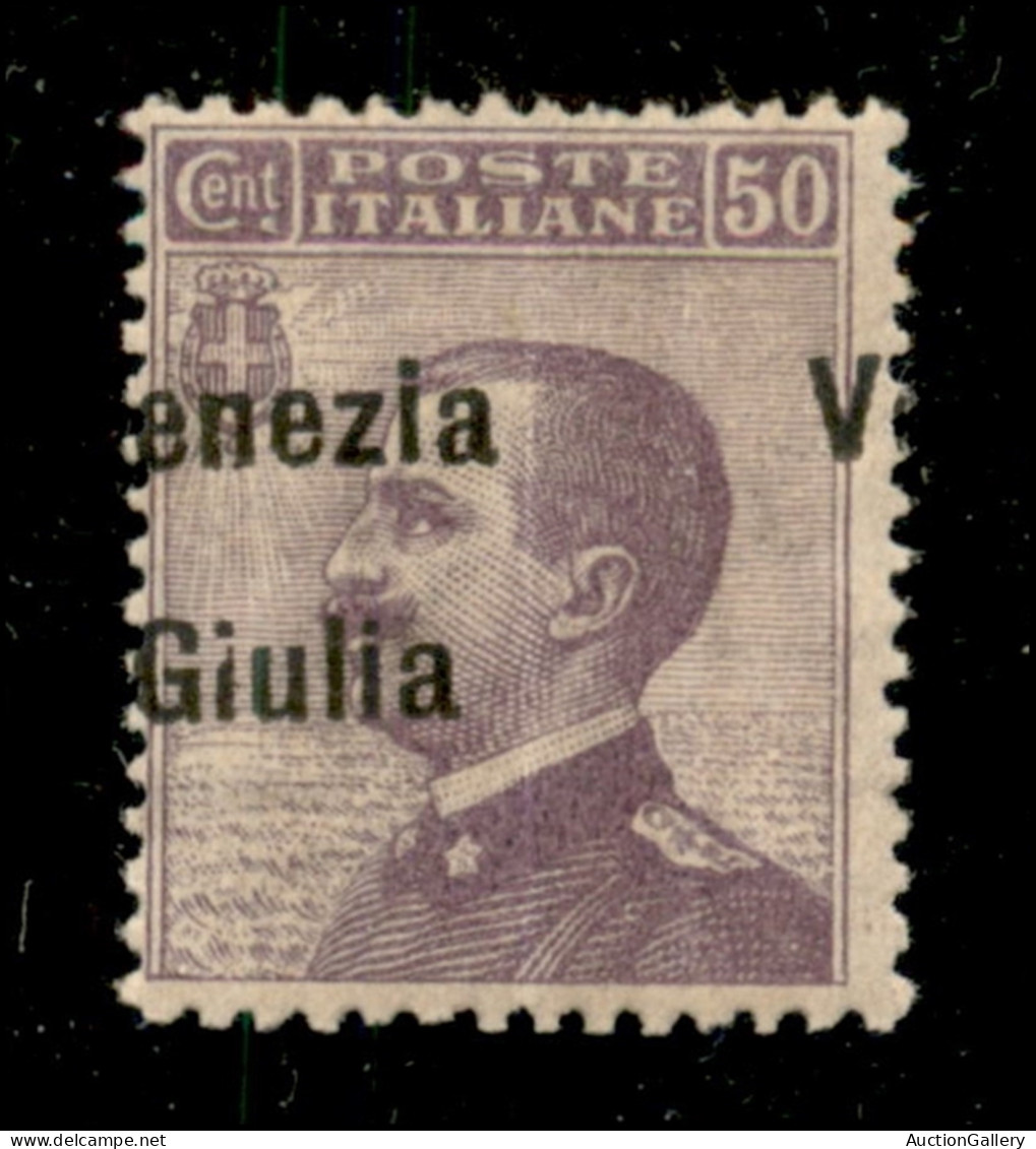 Occupazioni I Guerra Mondiale - Venezia Giulia - 1918 - 50 Cent (27ead) Con V A Destra - Gomma Originale Con Invisibile  - Sonstige & Ohne Zuordnung