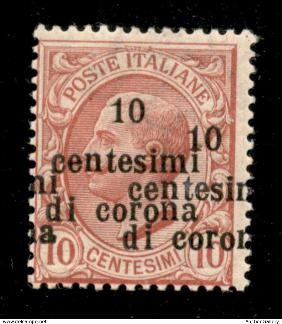 Occupazioni I Guerra Mondiale - Trento E Trieste - 1919 - 10 Cent Su 10 (4baf) Con Doppia Soprastampa (una A Cavallo) -  - Sonstige & Ohne Zuordnung