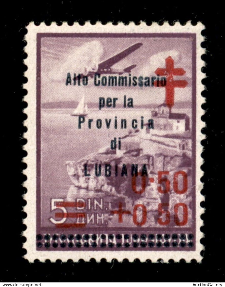 Occupazioni II Guerra Mondiale - Lubiana - 1941 - 50+50 Para Alto Commissariato (57) - Gomma Integra - Bar (400) - Altri & Non Classificati