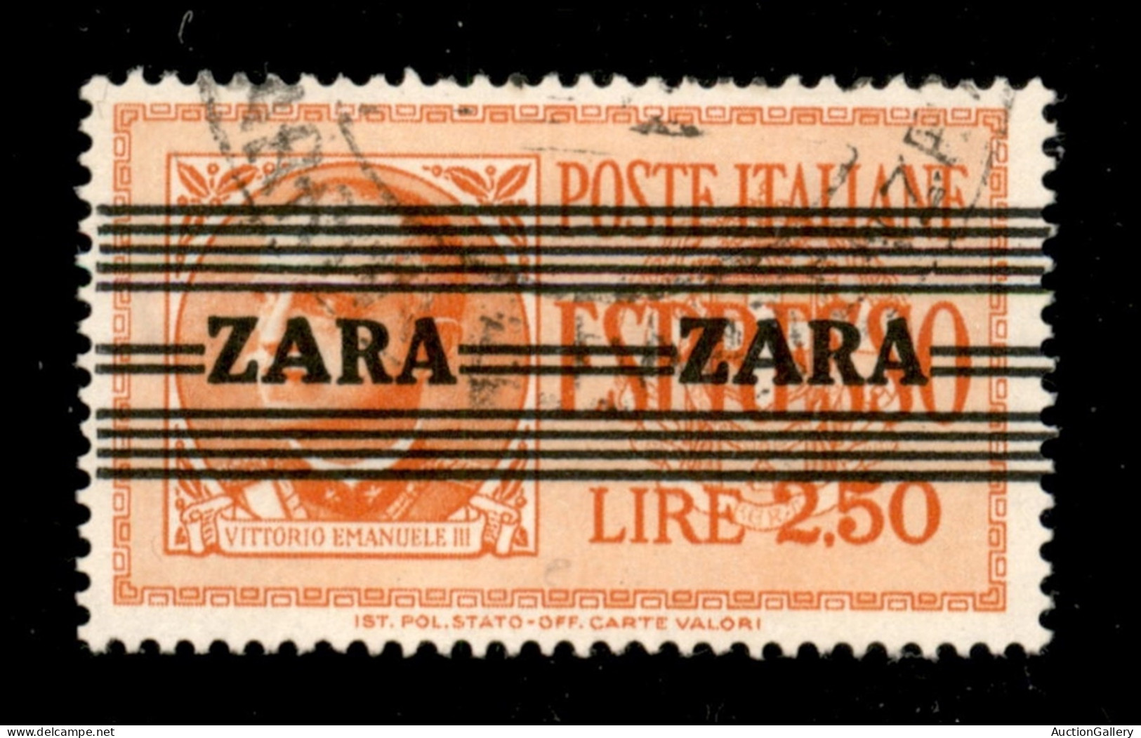 Occupazioni II Guerra Mondiale - Occupazione Tedesca - Zara - 1943 - 2,50 Lire (4 - Terzo Tipo) Usato - A Larghe + A Str - Otros & Sin Clasificación