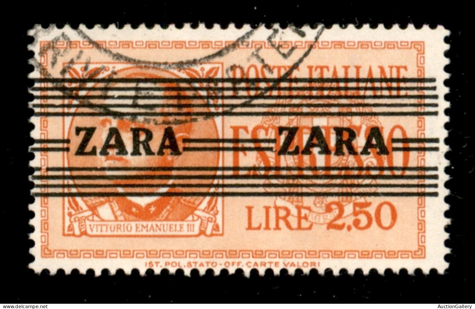 Occupazioni II Guerra Mondiale - Occupazione Tedesca - Zara - 1943 - 2,50 Lire (4 - Quinto Tipo) Usato - Seconda A Stret - Sonstige & Ohne Zuordnung