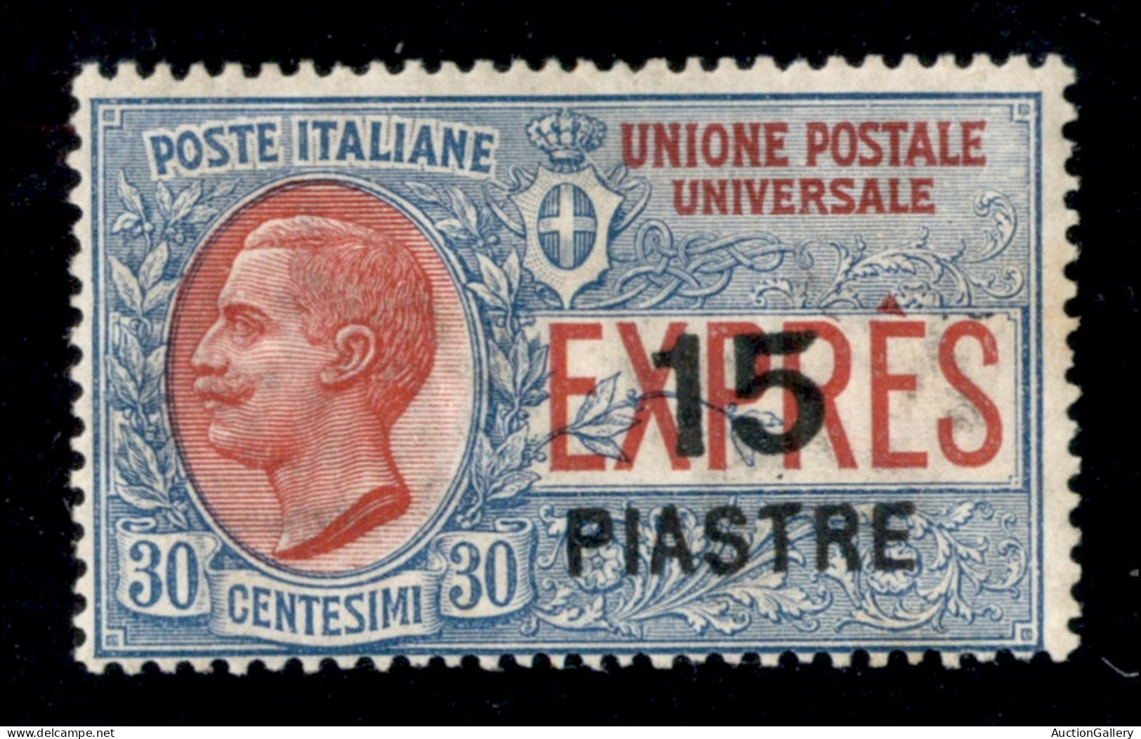 Uffici Postali All'Estero - Costantinopoli - 1922 - 15 Piastre Su 30 Cent (2) - Gomma Originale - Andere & Zonder Classificatie