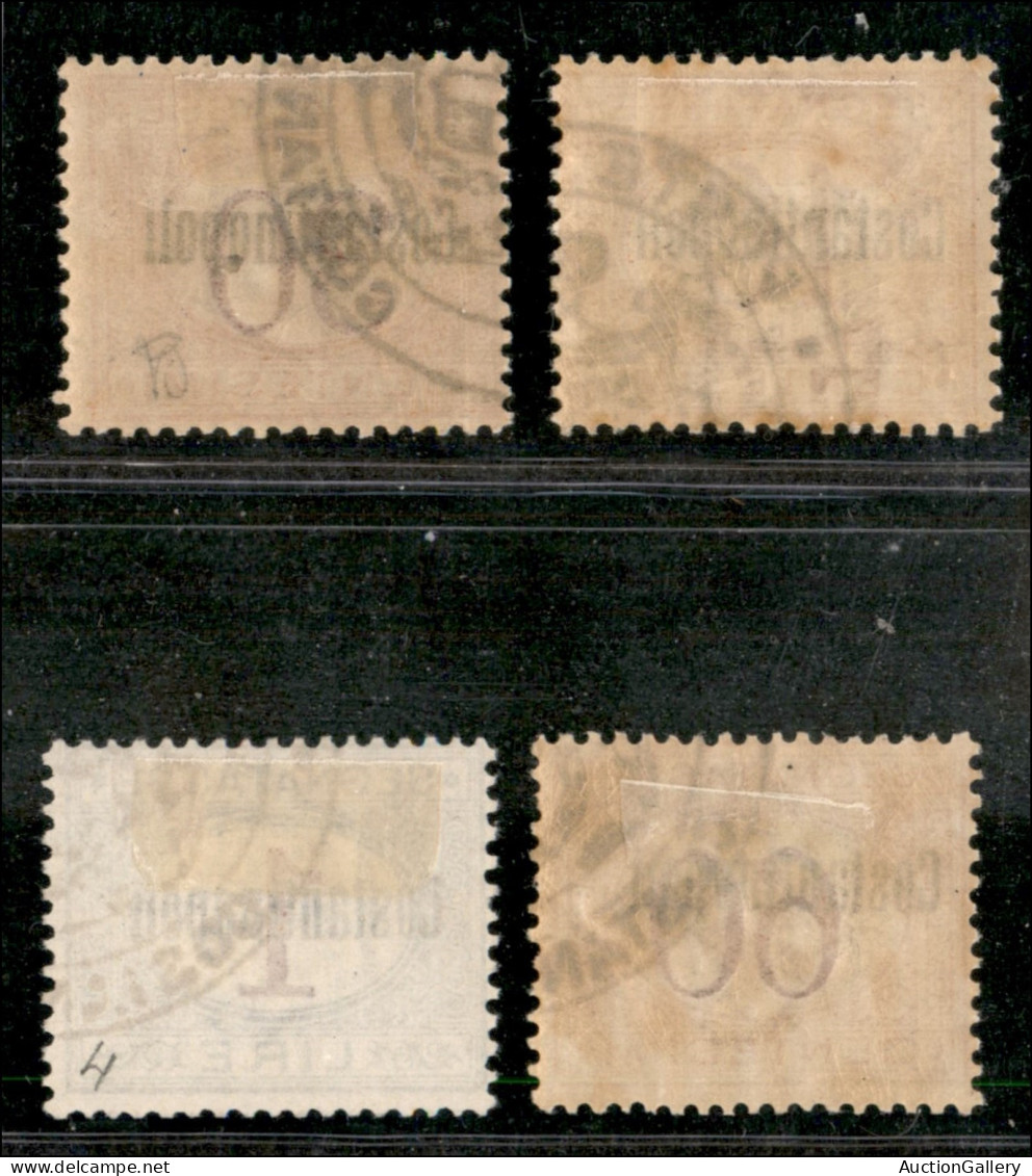 Uffici Postali All'Estero - Costantinopoli - 1922 - Segnatasse (1/4) - Insieme Di 3 Valori Con Gomma Originale + 1 Lira  - Sonstige & Ohne Zuordnung