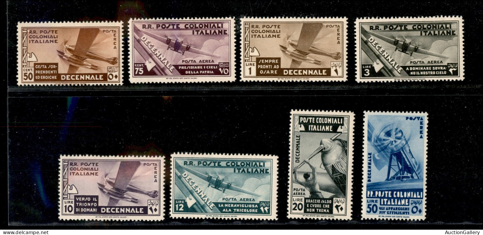 Colonie - Emissioni Generali - 1933 - Decennale (22/29 - Aerea) - Serie Completa - Gomma Integra (500) - Other & Unclassified