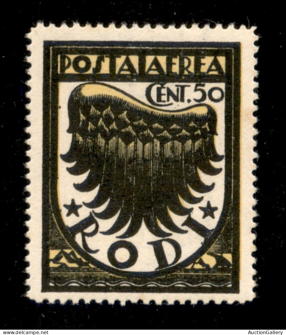 Colonie - Egeo - Emissioni Generali - 1934 - 50 Cent Ala (30A) - Gomma Originale - Autres & Non Classés
