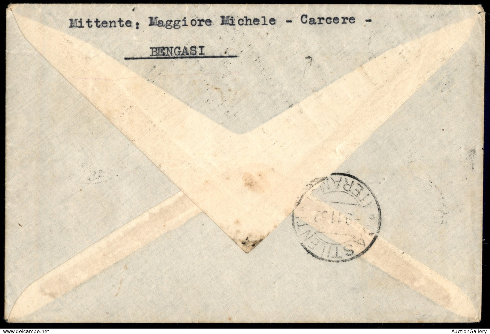 Colonie - Libia - Posta Aerea/Servitevi Dei Mezzi Aerei - Aerogramma Da Bengasi A Teramo Del 7 Novembre 1932 Con Affranc - Autres & Non Classés