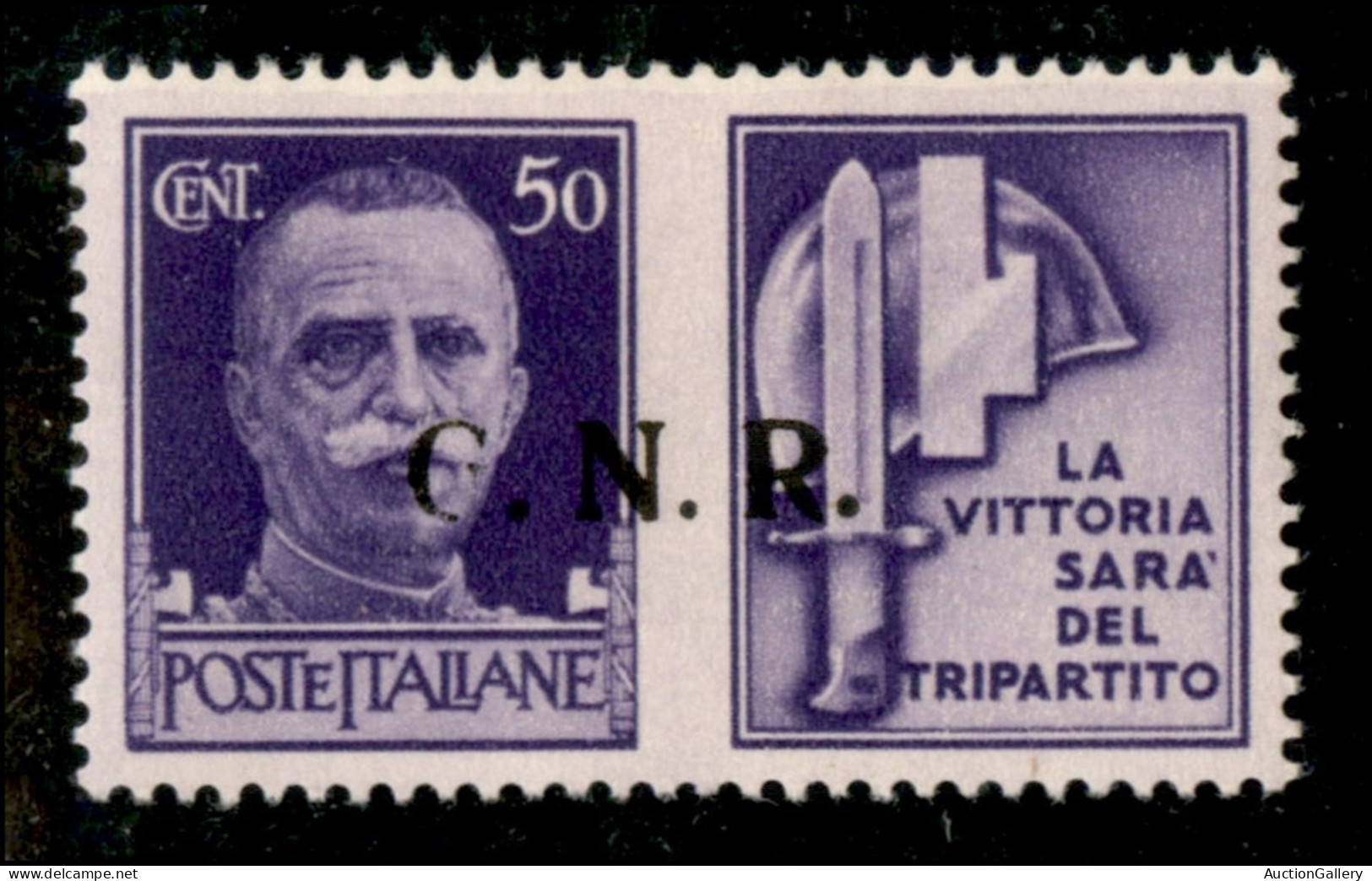 Repubblica Sociale Italiana - G.N.R. Brescia - 1943 - 50 Cent Milizia (24/IIeea - Propaganda - Secondo Tipo) - G Difetto - Altri & Non Classificati