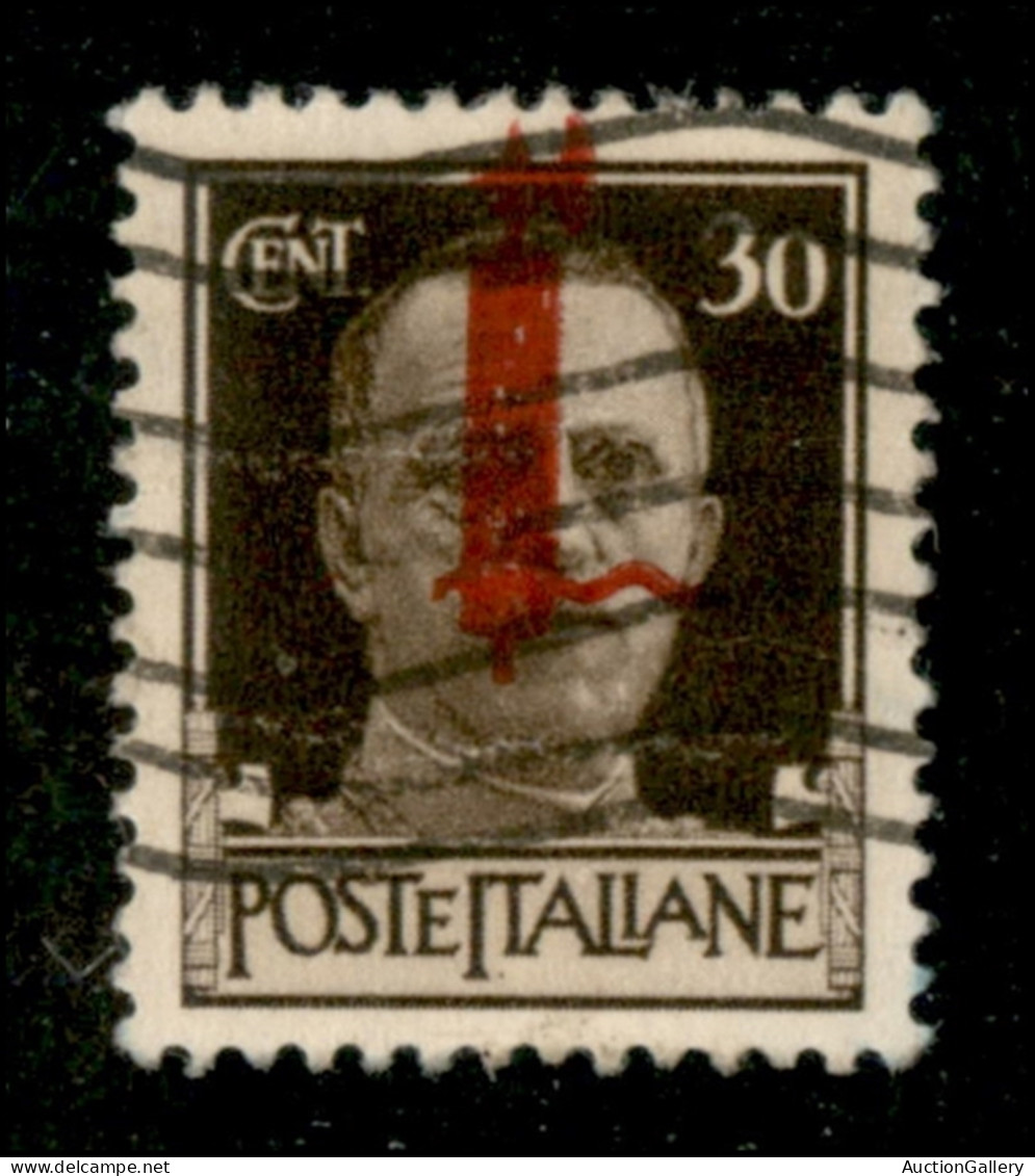 Repubblica Sociale Italiana - Provvisori - 1944 - Firenze - 30 Cent (492/II F - Varietà) Usato Con Annullamento Garantit - Sonstige & Ohne Zuordnung