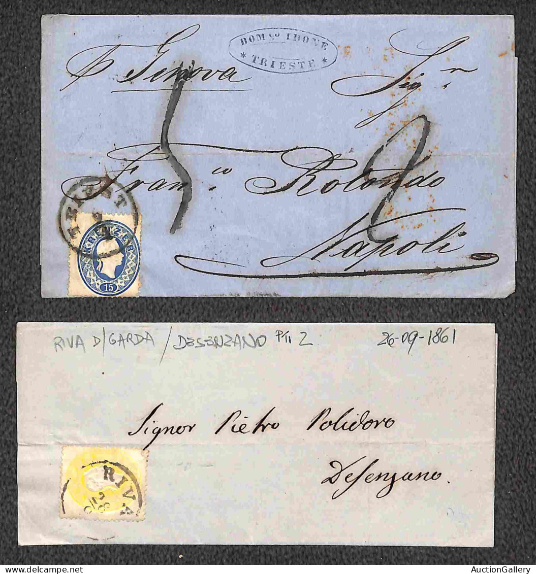 Europa - Austria - 1853/1901 - Dieci lettere + 1 cartolina con affrancature del periodo - da esaminare
