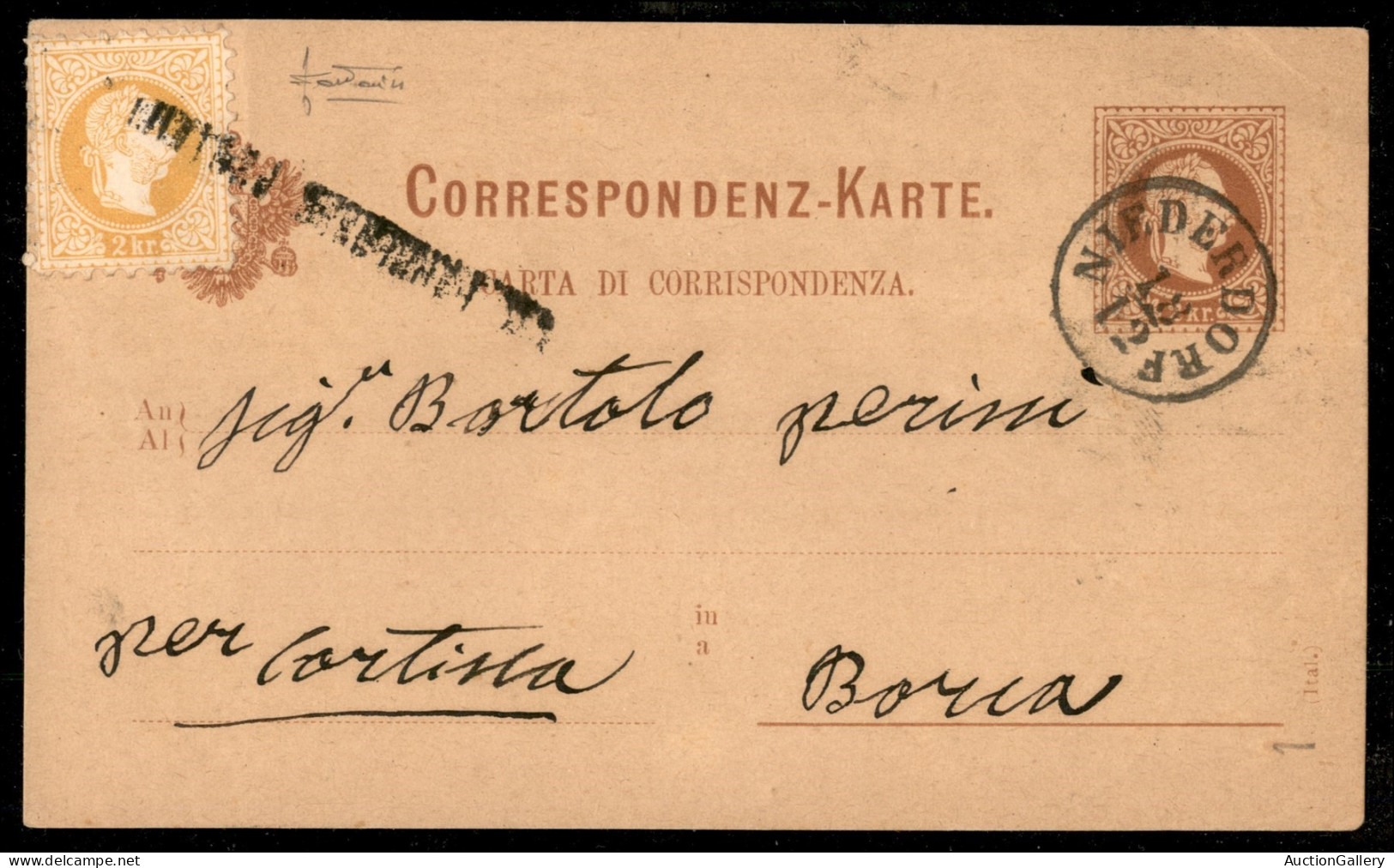 Europa - Austria - Tirolo - Niederdorf 18/12 + K.K. Fahrendes Postamt N. 31 - Intero Postale Da 2 Kreuzer + 2 Kreuzer (F - Autres & Non Classés