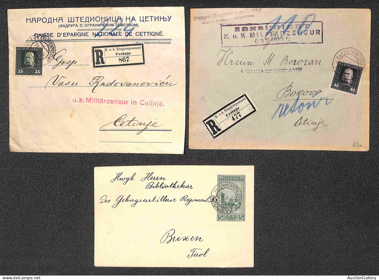 Europa - Austria - K.U.K. Feldpost + Bosnia/Erzegovina - 16 Cartoline Postali (2 Nuove) + 2 Cartoline + 2 Raccomandate C - Sonstige & Ohne Zuordnung