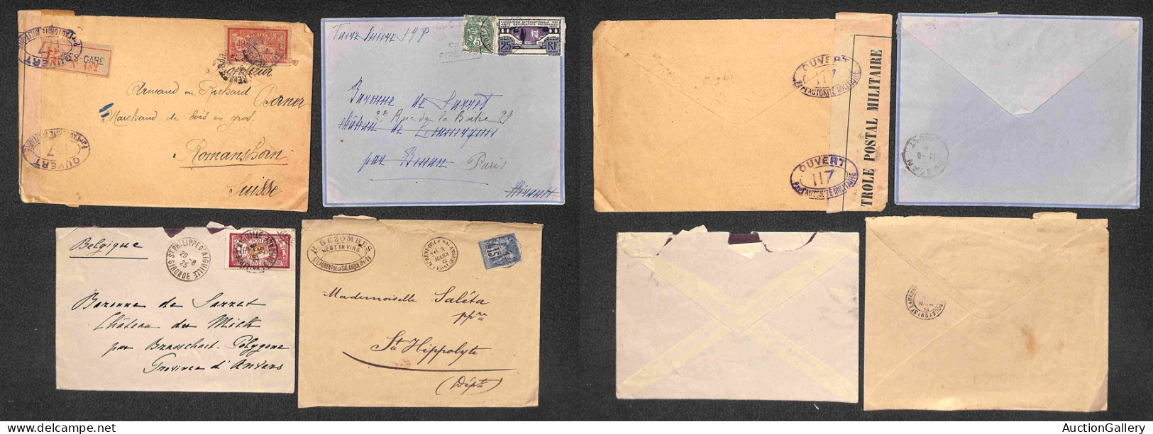 Europa - Francia - 1862/1925 - 21 Oggetti Postali Del Periodo - Da Esaminare - Other & Unclassified