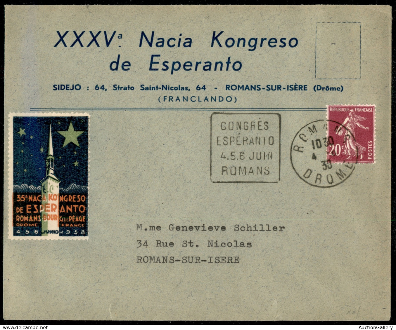 Europa - Francia - Esperanto - 35 Congresso - 4/6.6.1930 - Other & Unclassified