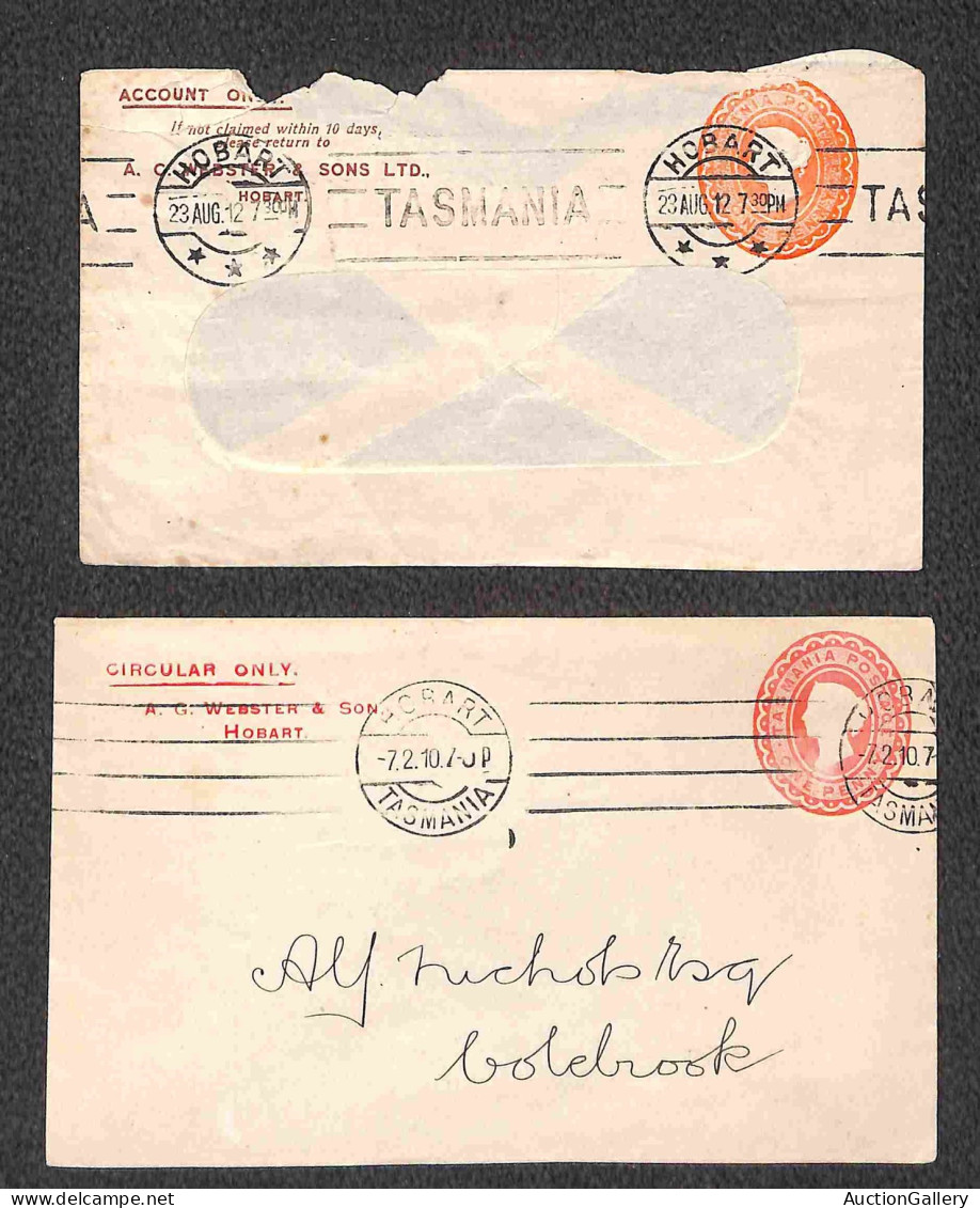 Oltremare - Australia - Tasmania - Hobart - 1906/1908 - Quattro Buste Postali Da 1 Penny Usate - Other & Unclassified