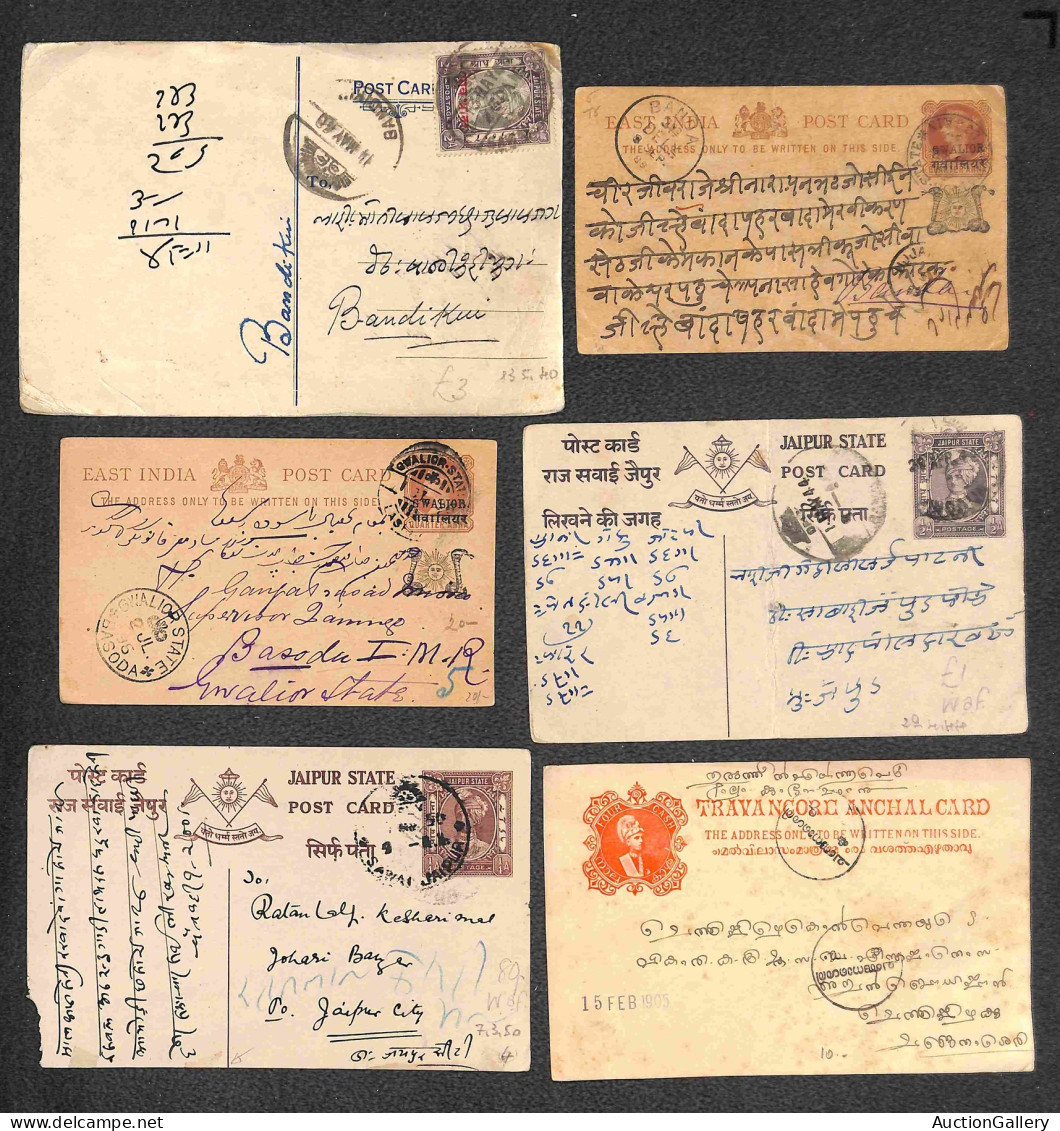 Oltremare - India - Stati Indiani - 1889/1949 - Dieci Cartoline Postali + Diciassette Buste Postali (quattro Raccomandat - Autres & Non Classés