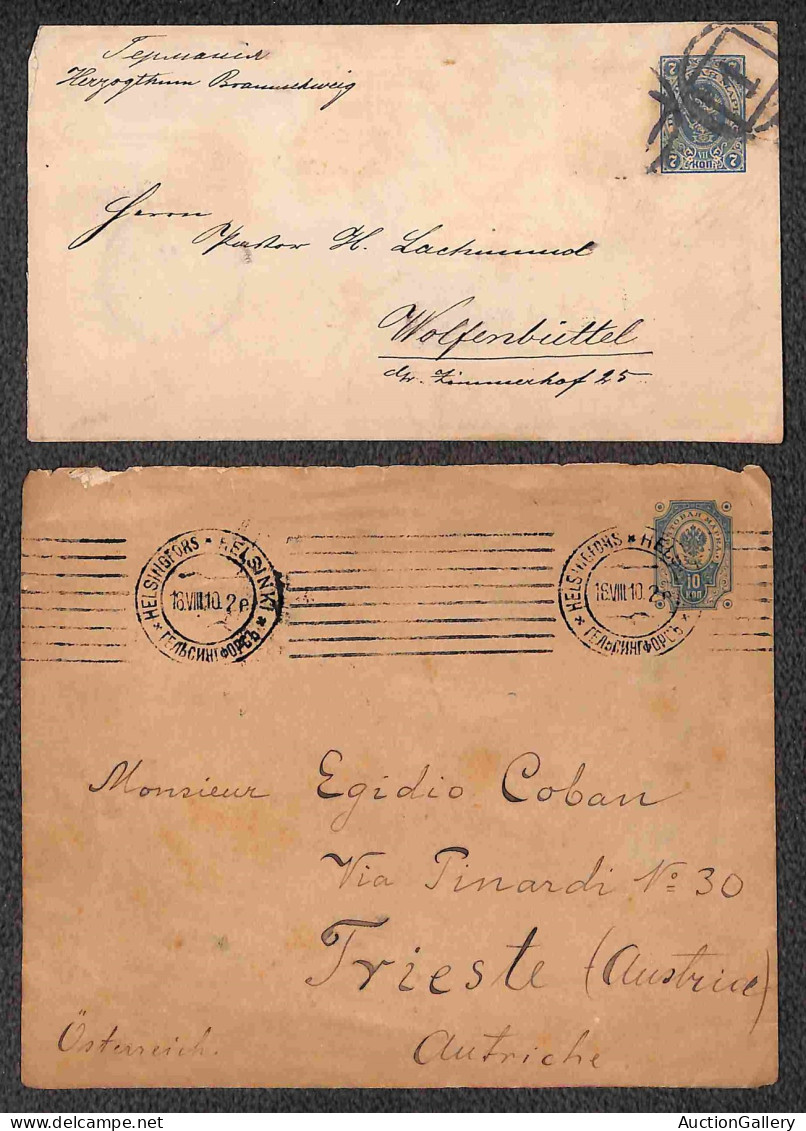 Oltremare - Russia - Russia/Finlandia - 1881/1915 - Sei cartoline postali (una nuova) + 2 buste postali del periodo (due