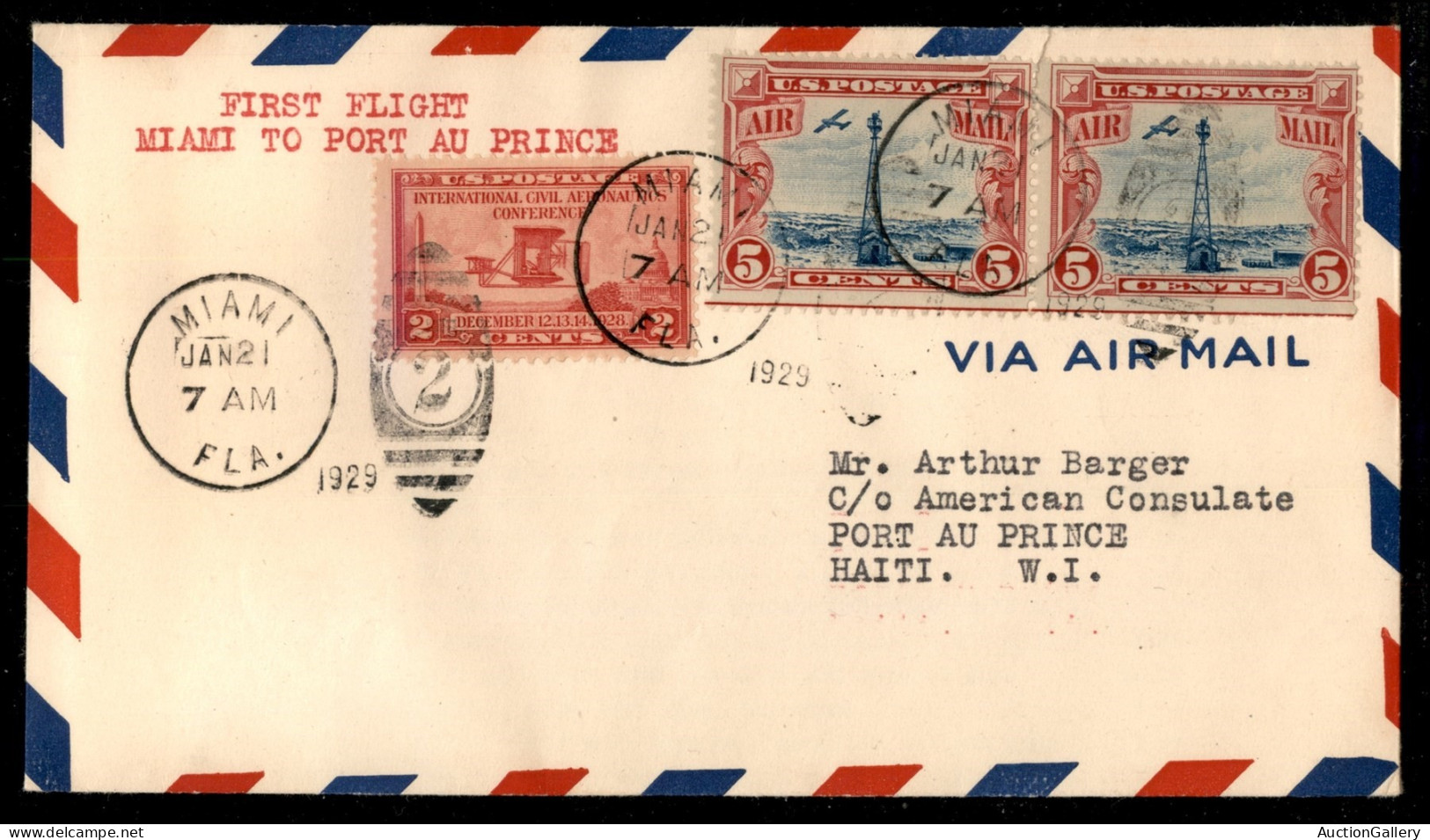 Oltremare - Stati Uniti D'America - 1921 (21 Gennaio) - Miami Port Au Prince - Andere & Zonder Classificatie