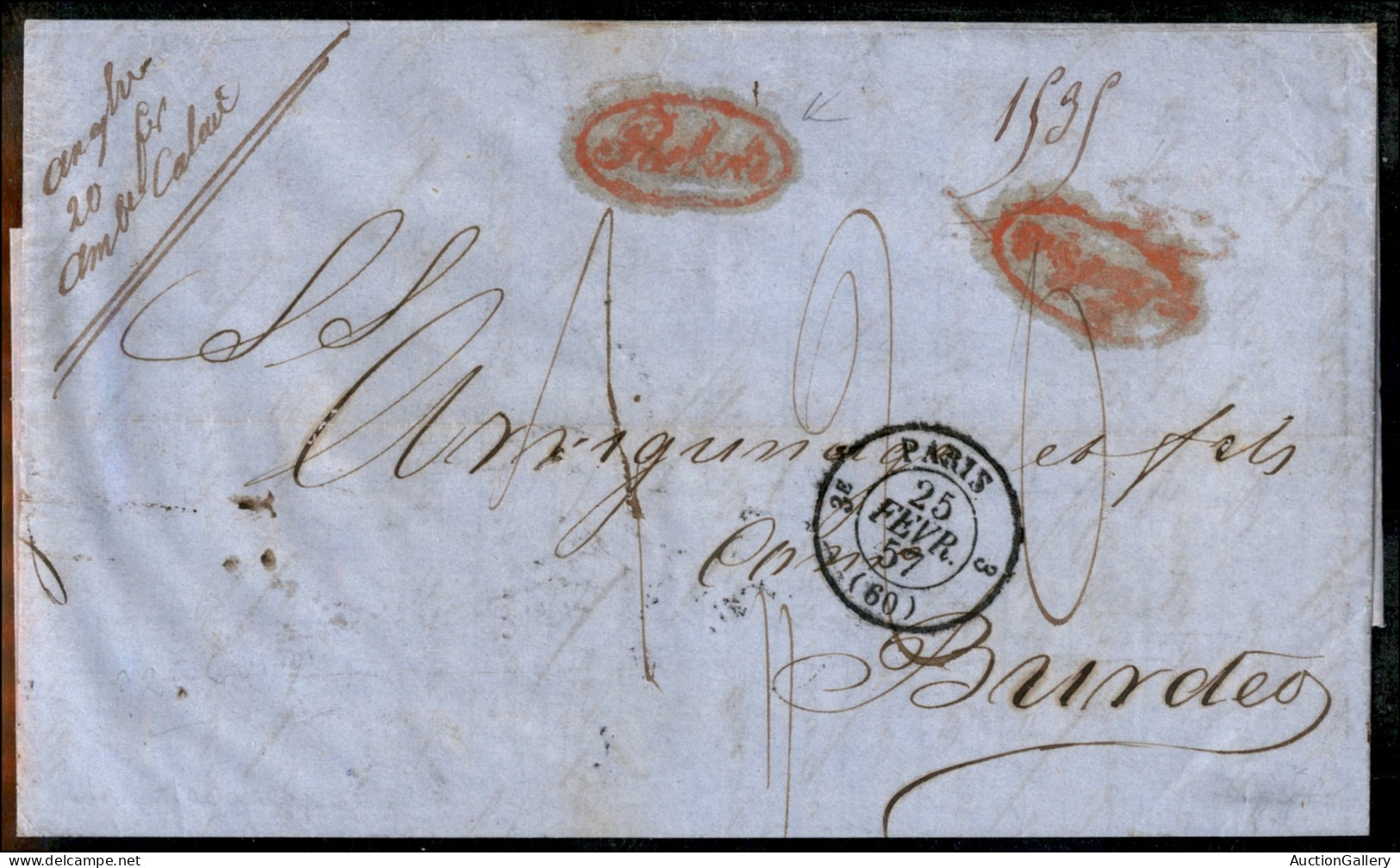 Prefilateliche E Documenti - Italia - Arequipa - Lettera Per Bordeaux Via Parigi Del 25.2.57 - Sonstige & Ohne Zuordnung
