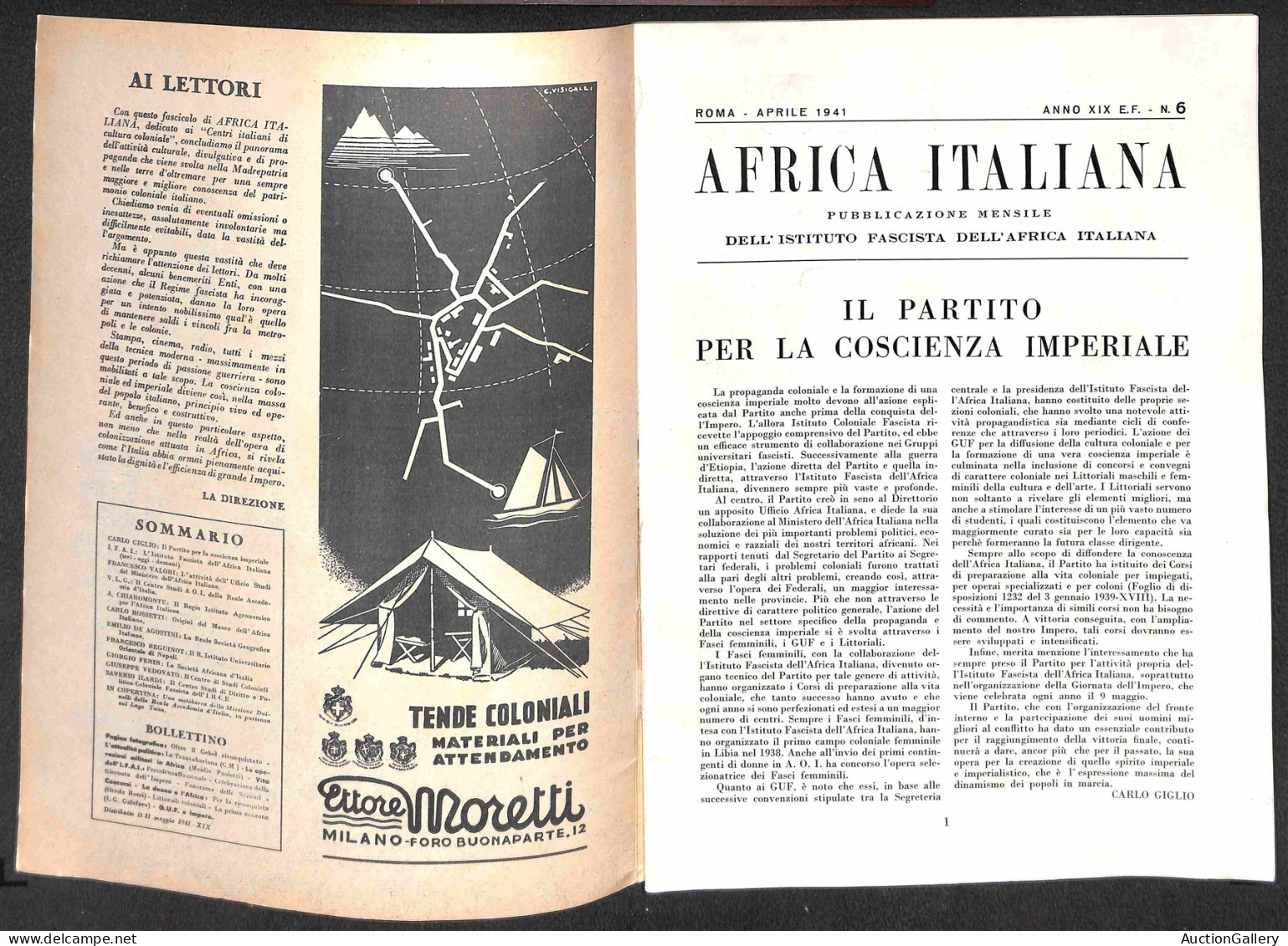 Prefilateliche e Documenti - Italia - 1941 (marzo/luglio) - Africa Italiana - quattro fascicoli della rivista (29/33 - n