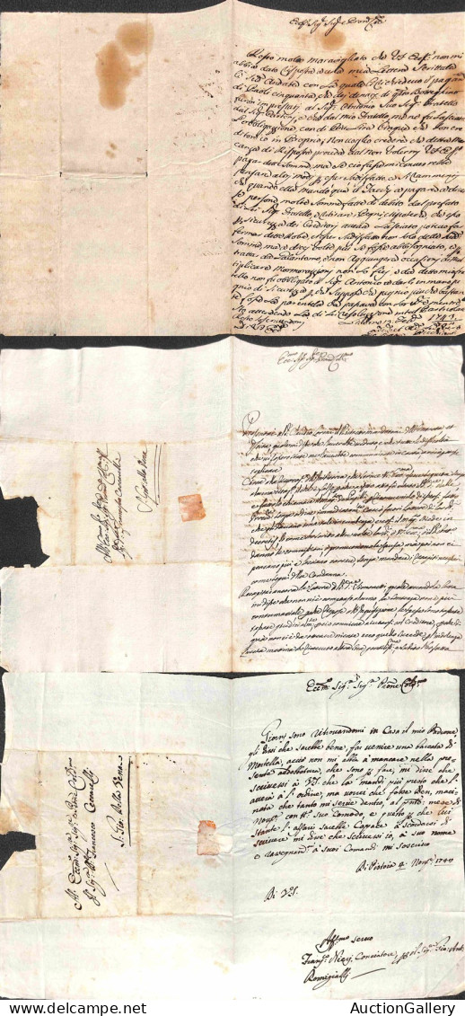 Lotti E Collezioni - Area Italiana  - PREFILATELICHE - 1731/1792 - Insieme Di 18 Lettere D'archivio (carteggio Ceccarell - Sonstige & Ohne Zuordnung