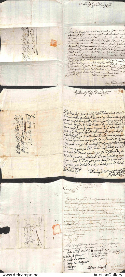 Lotti E Collezioni - Area Italiana  - PREFILATELICHE - 1731/1792 - Insieme Di 18 Lettere D'archivio (carteggio Ceccarell - Autres & Non Classés
