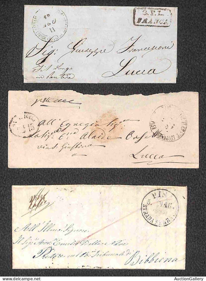Lotti e Collezioni - Area Italiana  - TOSCANA - 1852/1862 - Strade Ferrate - lotto di 20 buste e lettere del periodo