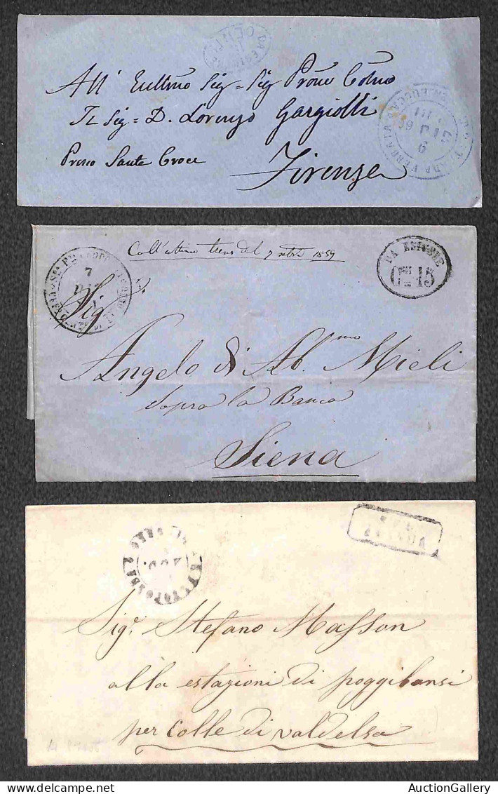 Lotti e Collezioni - Area Italiana  - TOSCANA - 1852/1862 - Strade Ferrate - lotto di 20 buste e lettere del periodo