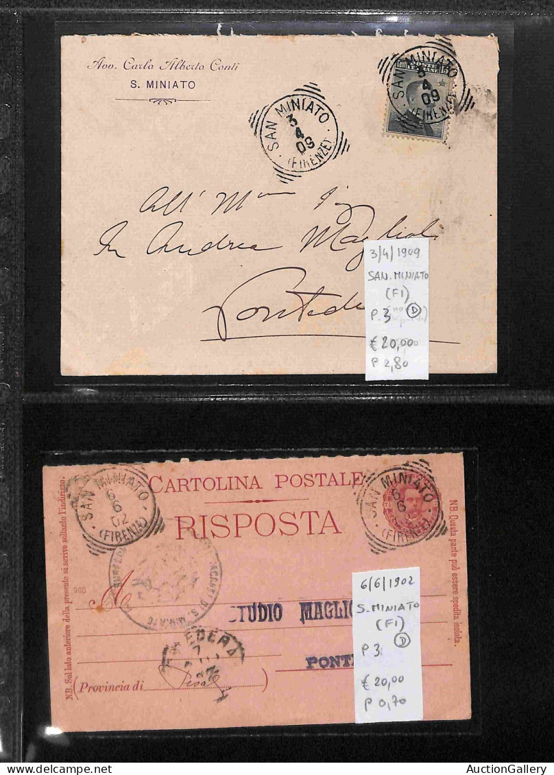 Lotti e Collezioni - Area Italiana  - REGNO - 1893/1914 - Tondo Riquadrati - Collezione di oltre 180 buste e cartoline d