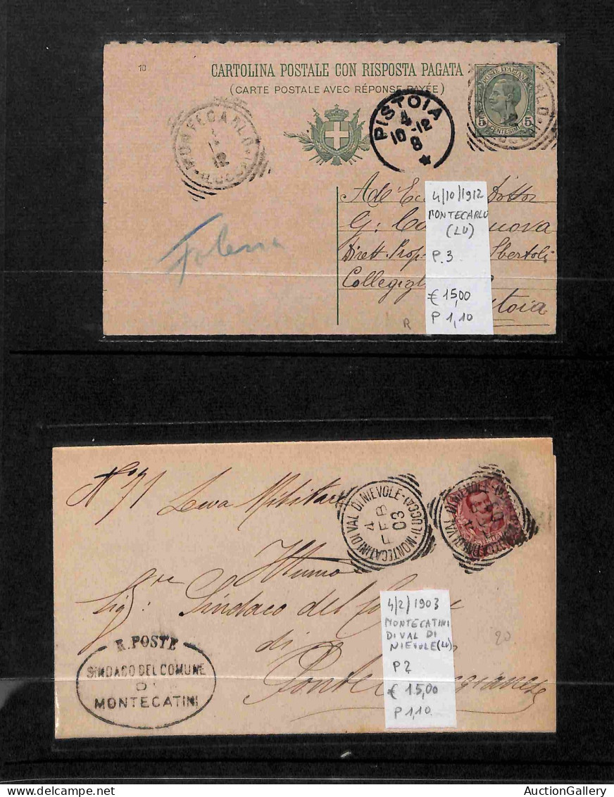 Lotti e Collezioni - Area Italiana  - REGNO - 1896/1914 - Tondo Riquadrati - Collezione di oltre 130 buste e cartoline d