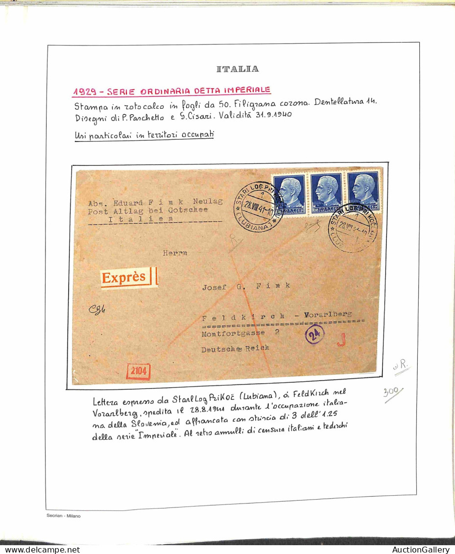 Lotti E Collezioni - Area Italiana  - REGNO - 1926/1943 - Insieme Di 27 Buste Viaggiate In Tariffa Del Periodo Montate I - Other & Unclassified