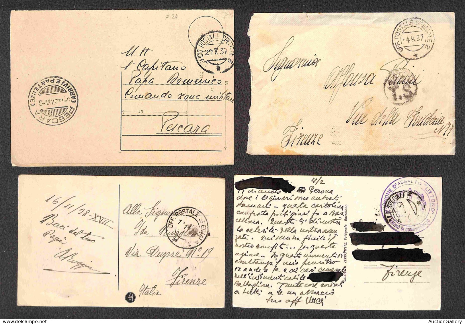 Lotti E Collezioni - Area Italiana  - REGNO - 1937/1939 - Guerra Di Spagna - Insieme Di 13 Lettere E Cartoline In Franch - Other & Unclassified