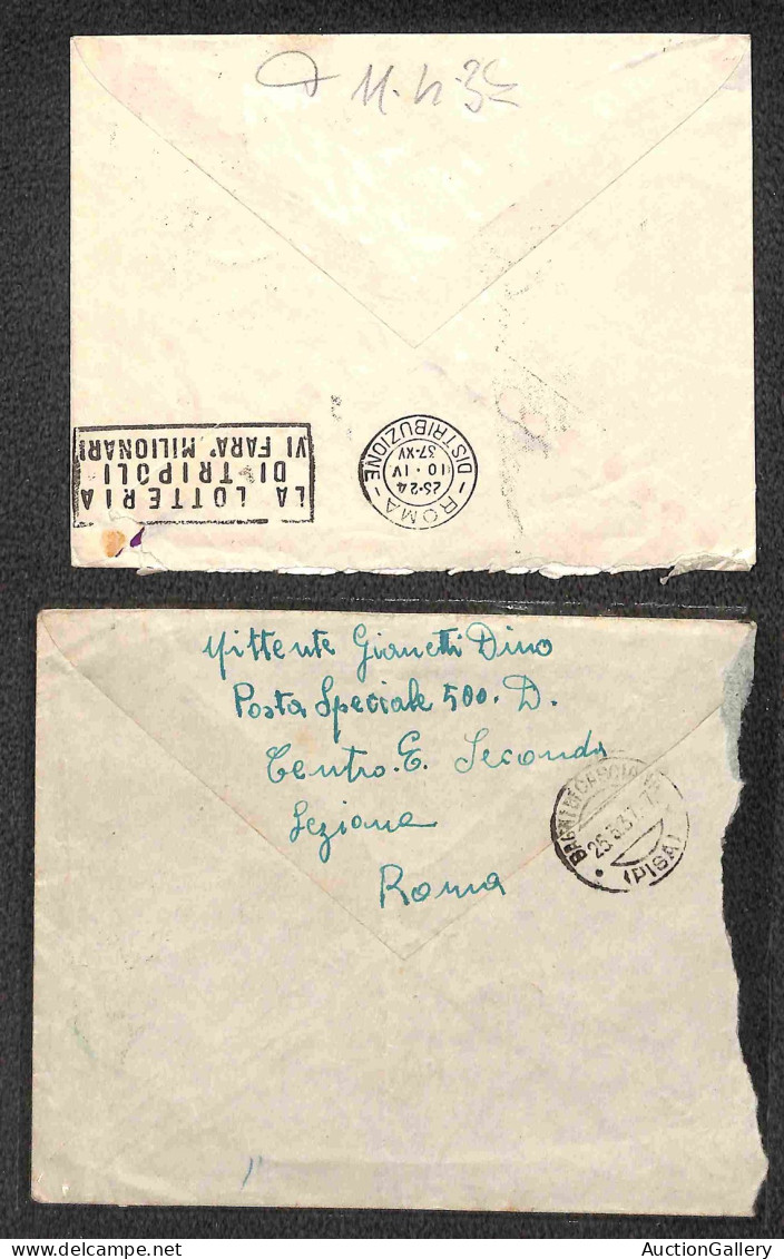 Lotti e Collezioni - Area Italiana  - REGNO - 1937/1939 - Guerra di Spagna - 10 lettere affrancate con Segnatasse e boll