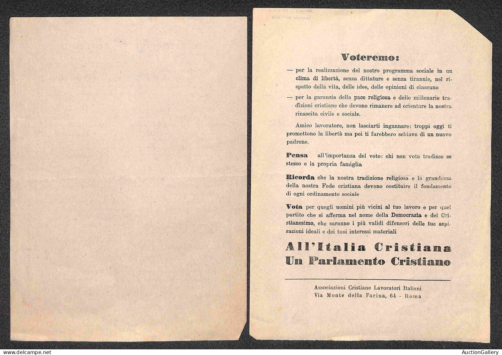 Lotti E Collezioni - Area Italiana  - REPUBBLICA - 1948 - Elezioni Nazionali - Lotto Di 22 Volantini Di Propaganda Elett - Autres & Non Classés