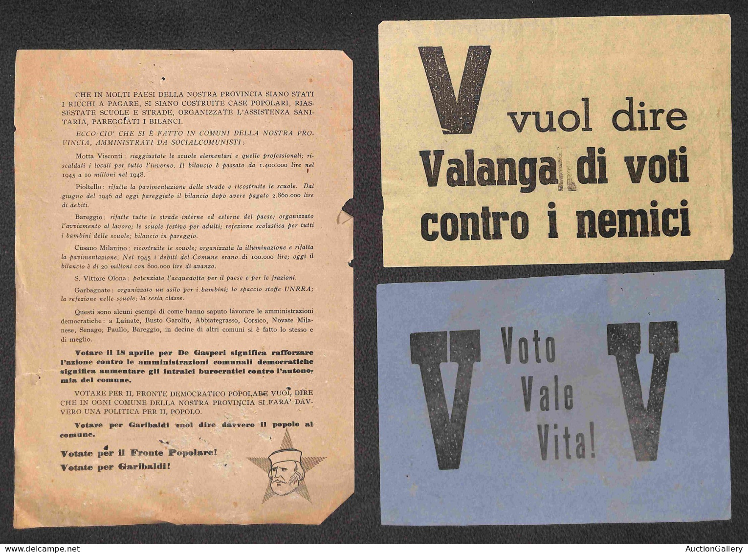 Lotti E Collezioni - Area Italiana  - REPUBBLICA - 1948 - Elezioni Nazionali - Lotto Di 22 Volantini Di Propaganda Elett - Sonstige & Ohne Zuordnung