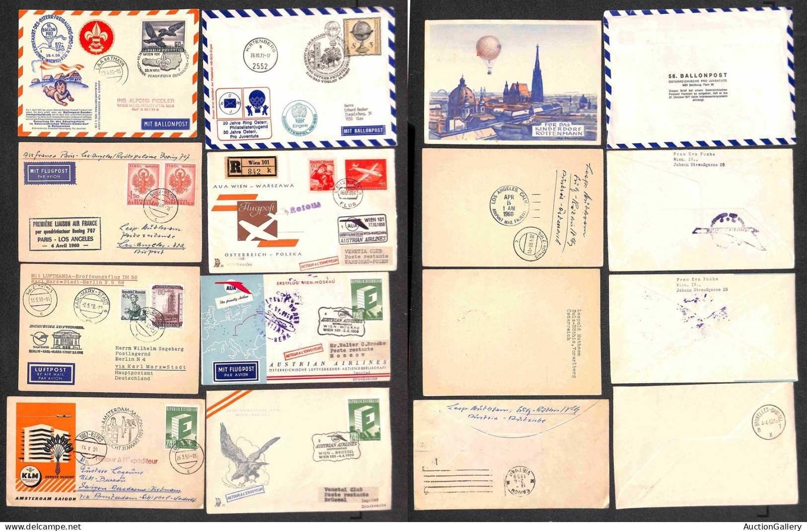 Lotti E Collezioni - Europa E Oltremare - AUSTRIA - 1936/1977 - Posta Aerea - 21 Aerogrammi Per La Maggior Parte Primi V - Other & Unclassified