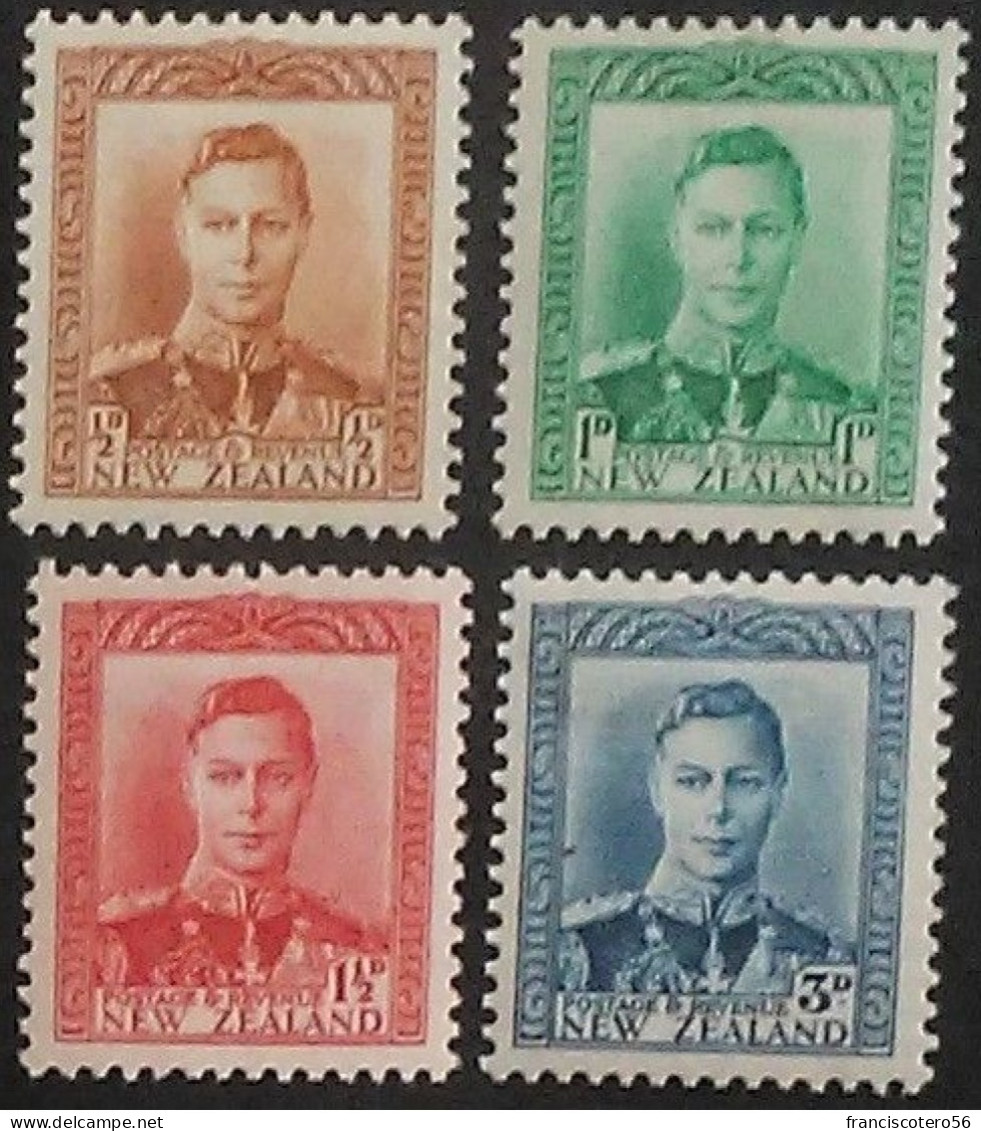 Nueva Zelanda: Año. 1935/1938 - (Cultura Y Rey George VI). SG. Nº- *559 - *604 - *606 - *608/609 - Nuevos Charnelas. - Ungebraucht