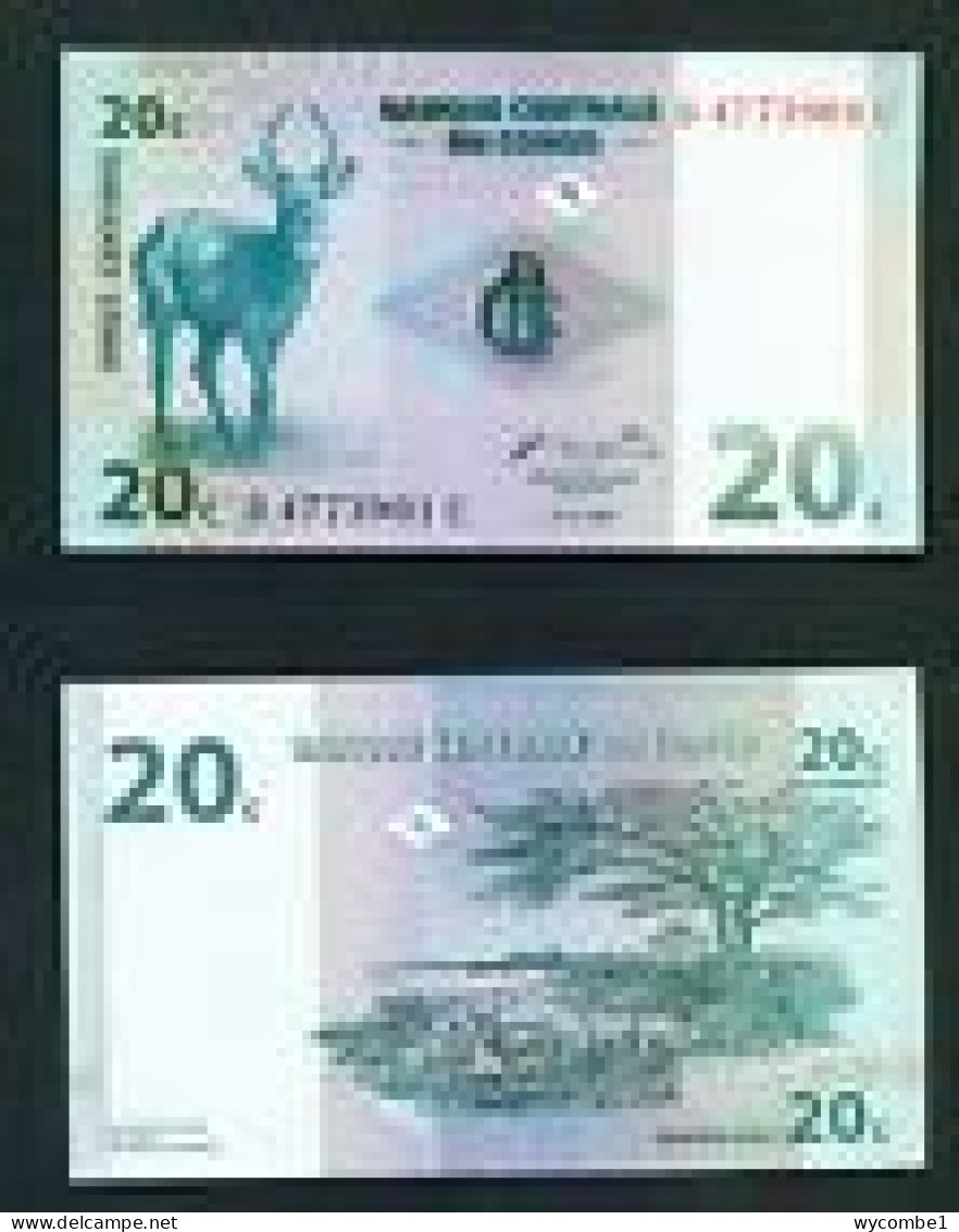 CONGO DR  -  1997 20 Centime  UNC  Banknote - Demokratische Republik Kongo & Zaire