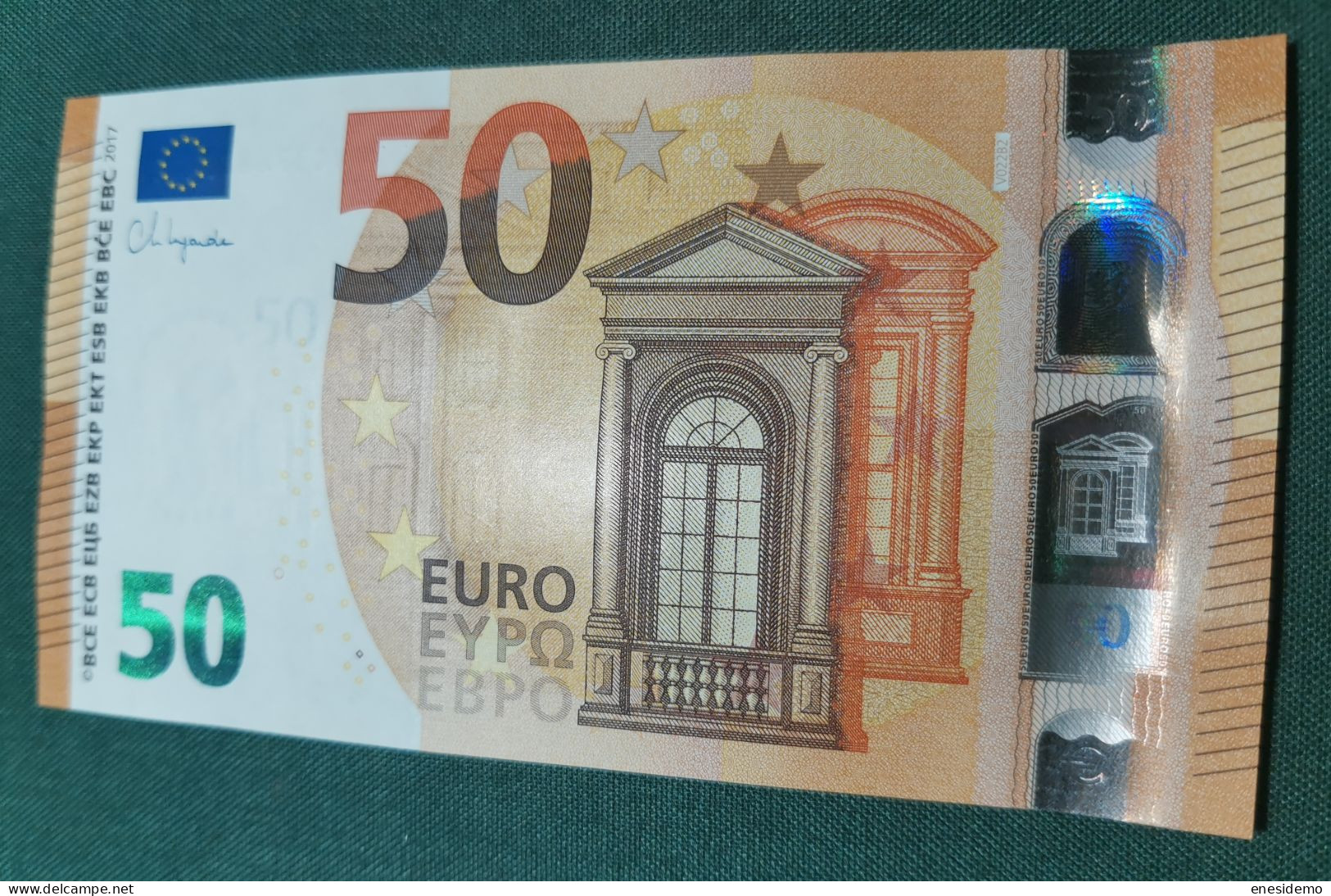 50 EURO SPAIN 2017 LAGARDE V022B2 VC SC FDS UNC. PERFECT - 50 Euro