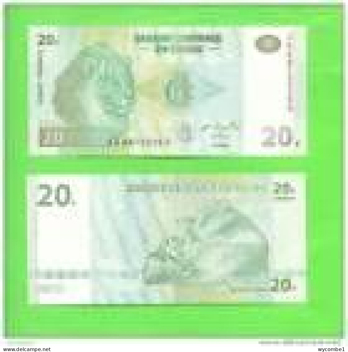 CONGO DR  -  2003 20 Francs UNC  Banknote - Democratische Republiek Congo & Zaire