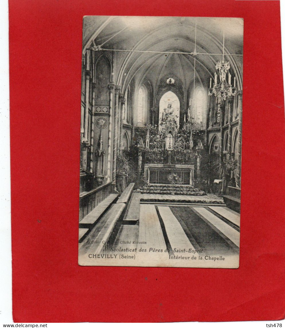 94-----CHEVILLY-LARUE--Scolasticat Des Pères Du Saint-Esprit---Intérieur De La Chapelle---voir 2 Scans - Chevilly Larue