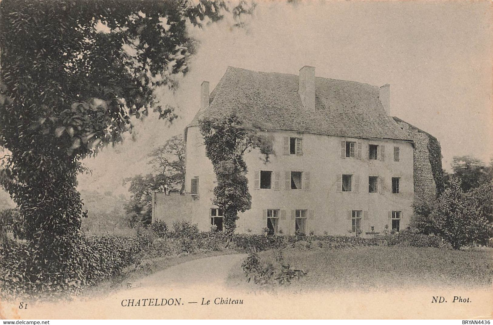 63 - CHATELDON - LE CHATEAU -  CARTE - TRES BON ETAT - Chateldon