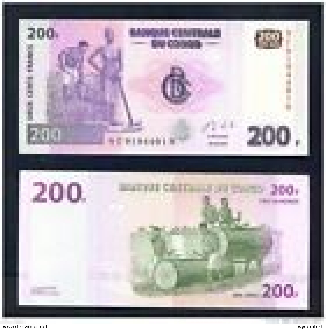 CONGO DR  -  2013 200 Francs UNC  Banknote - Democratic Republic Of The Congo & Zaire